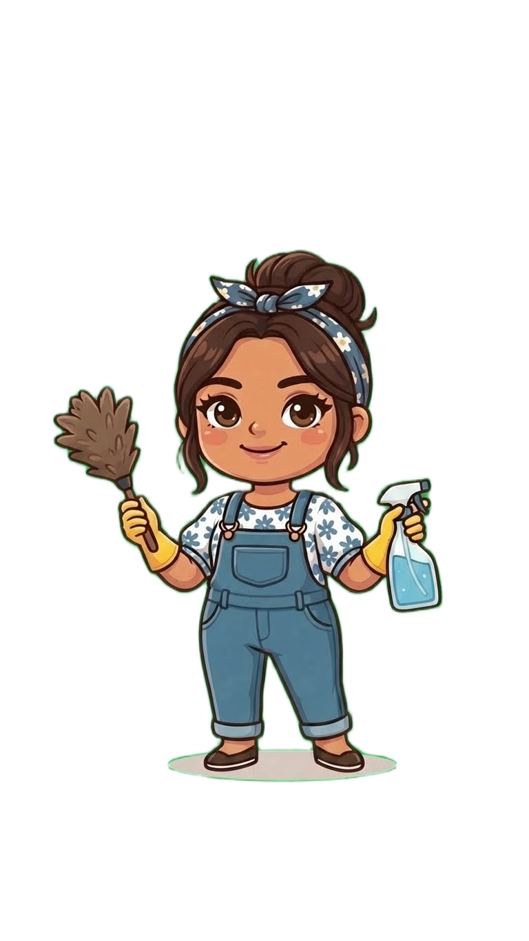 Kay from Amazon Cleaning - a friendly cleaner with cleaning supplies